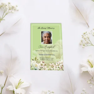Olive Floral Order of Service